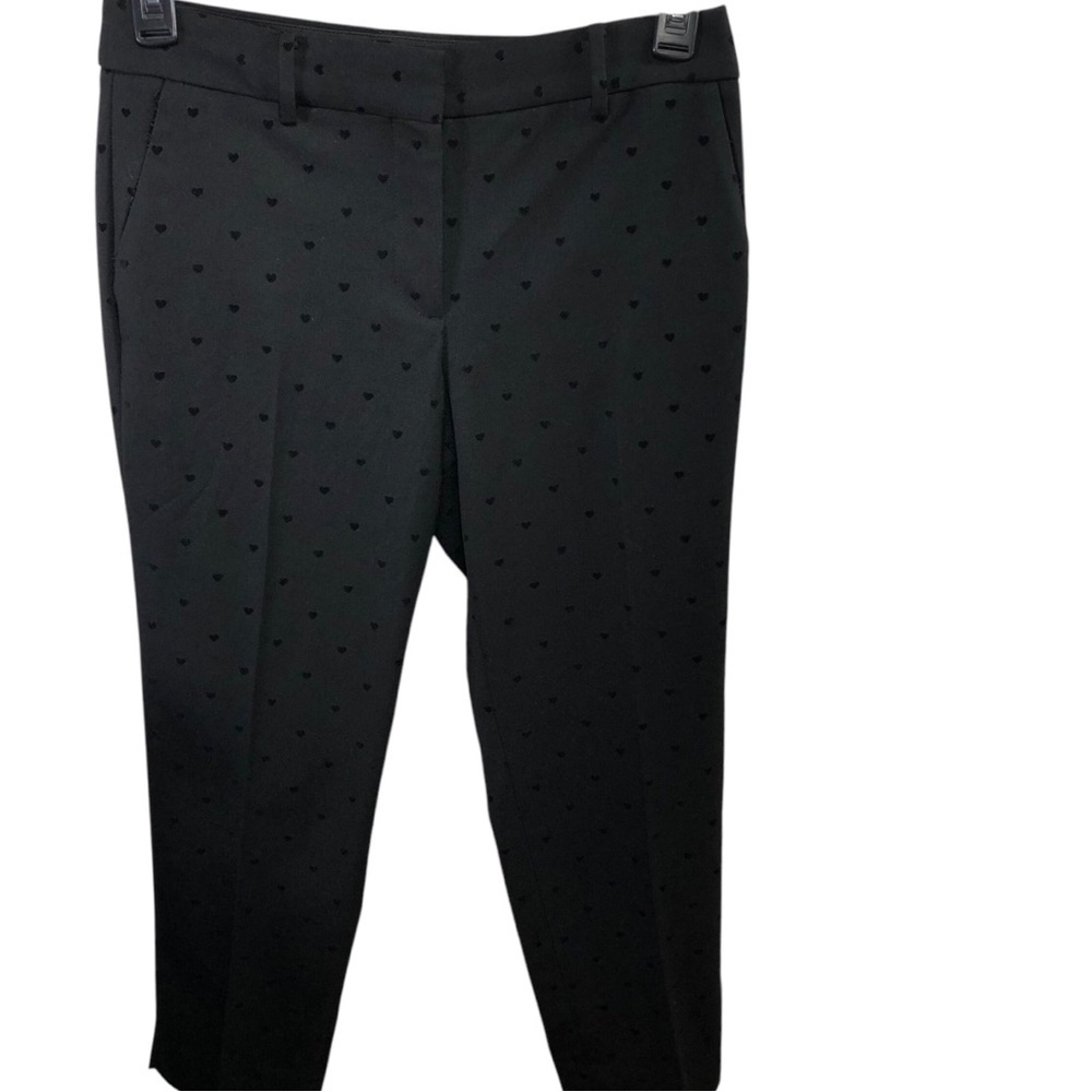 Talbots Hampshire Ankle Pants 6P Women's Black Career Office Heart Embroidered - Picture 5 of 15